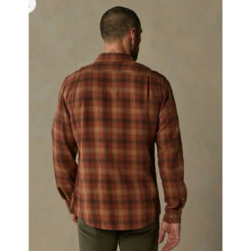 The Normal Brand Flannel Button Up Shirt Maple Glaze Plaid Hudson Size XXL - Picture 3 of 10